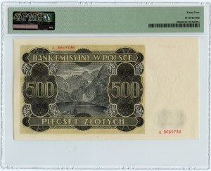 500 zloty 1940 - Série A - PMG 64