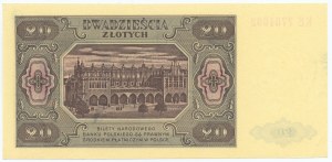 20 złotych 1948 - seria KE