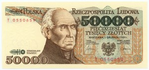 50,000 zloty 1989 - T series
