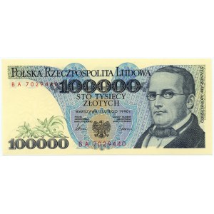 100.000 złotych 1990 - seria BA