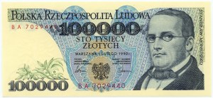 100.000 PLN 1990 - Serie BA