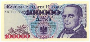 100,000 zloty 1993 - AD series