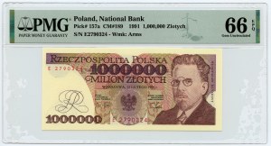 1,000,000 zloty 1991 - series E - PMG 66 EPQ