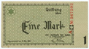 GETTO IN LODZ - 1 mark 1940 - series A - numerator 6 digits