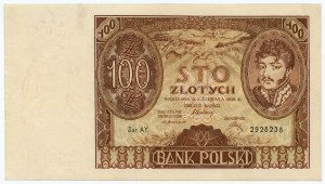 100 zlatých 1932- RARE séria AY - dodatočný vodoznak +X+