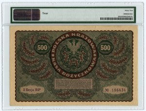 500 Polnische Mark 1919 - 1. Serie BP - PMG 62