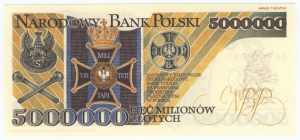 REPLIKA - 5 000 000 złotych 1995 - seria AA 0000087