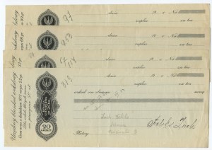 Satz von 4 offiziellen Banknotenrohlingen der Zweiten Republik Polen