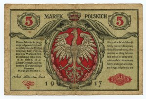 5 polských marek 1916 - Obecné - Série A 9521294