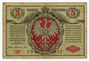 5 marks polonais 1916 - Général - Série A 9521294