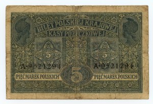 5 polských marek 1916 - Obecné - Série A 9521294