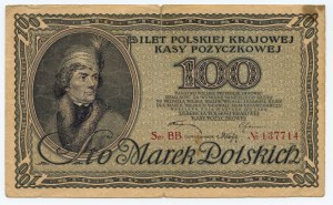 100 polnische Mark 1919 - Ser. BB 137714