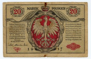 20 Polish marks 1916 - General - Series A 6097754