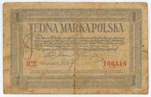 One Polish mark 1919 - series ICZ 166346