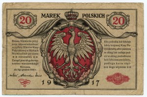 20 marchi polacchi 1916 - jenerał - serie A 4242818