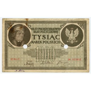 1000 marek polskich 1919 - III Ser. C. 659805