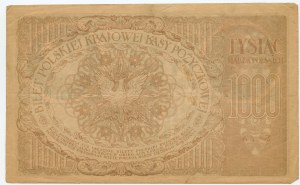 1000 poľských mariek 1919 - Ser. AA 0748429 - 7 číslic