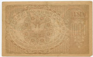 1000 Polnische Mark 1919 - Ser. AA 0748429 - 7 Ziffern