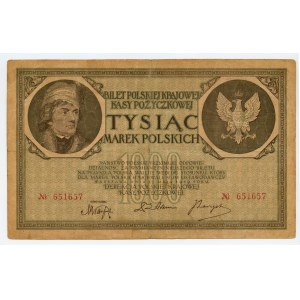 1000 marek polskich 1919 - seria 651657