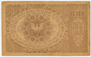 1000 Polish marks 1919 - number 651657 - The rarest variety.