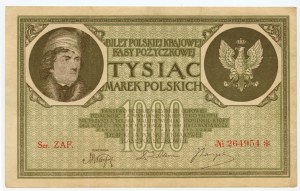 1000 Polish marks 1919 - Ser. ZAF. 264954*