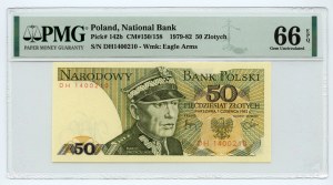 50 złotych 1982 - seria DH 1400210 - PMG 66 EPQ