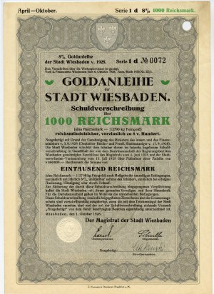 Wiesbaden - 1000 říšských marek 1928