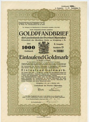 Königsberg - 1000 Goldmark 1930