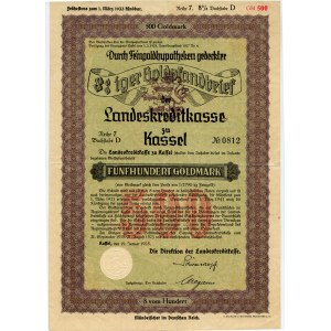 Kassel - 500 goldmark 1928