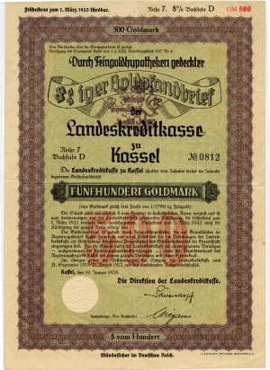 Kassel - 500 zlatých 1928