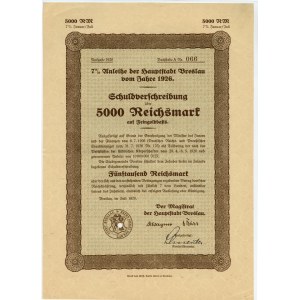 Breslau/Breslau - 5000 Reichsmark 1926