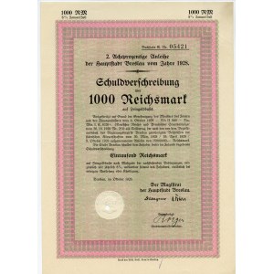 Wrocław/Breslau - 1000 Reichsmark 1928