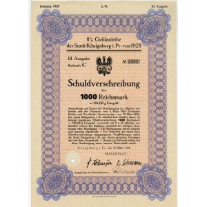 Königsberg - 1000 říšských marek 1928