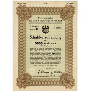 Königsberg - 5000 říšských marek 1928