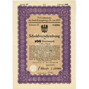 Königsberg - 100 ríšskych mariek 1926