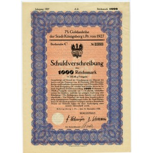 Königsberg - 1000 říšských marek 1926