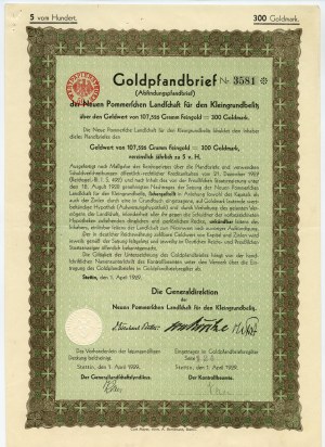 Szczecin/Stettin - 300 goldmark 1929