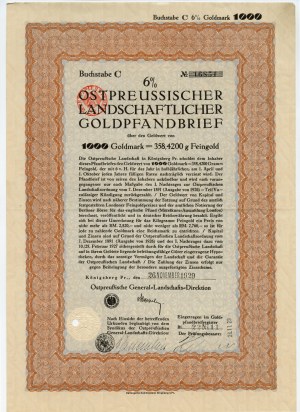 Königsberg - 1000 Goldmark 1929