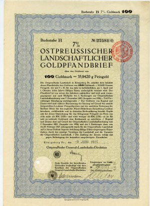 Königsberg - 100 goldmark 1927