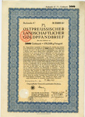 Königsberg - 500 goldmark 1927