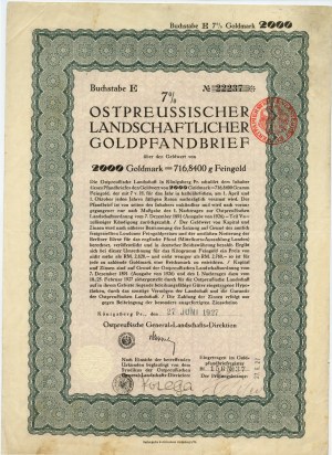 Königsberg - 2000 Goldmark 1927