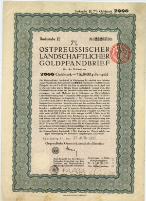 Königsberg - 2000 marchi d'oro 1927