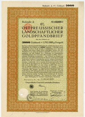 Königsberg - 5000 marchi d'oro 1929