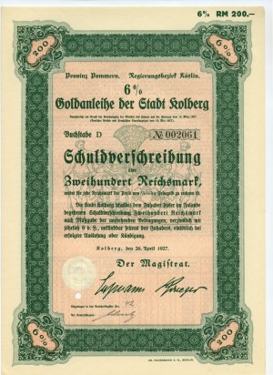 Rolberg - 200 Reichsmark 1927