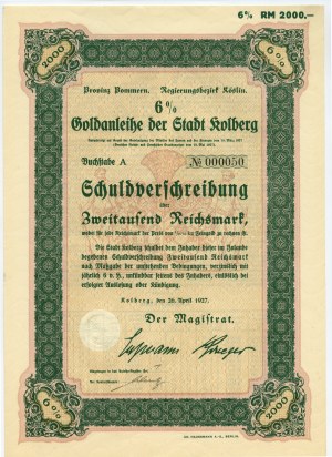 Rolberg - 2000 Reichsmark 1927