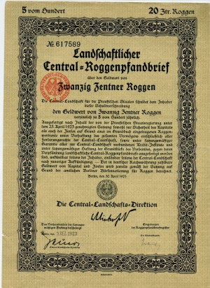 Berlin - 20 centners of rye 1923