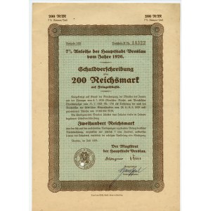 Wrocław/Breslau - 200 Reichsmark 1926
