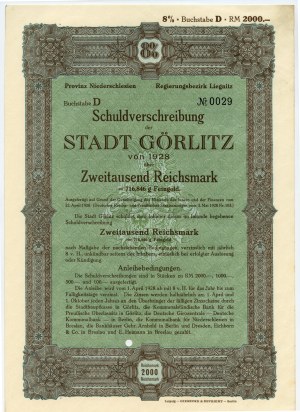 Görlitz - 2000 Reichsmark 1928