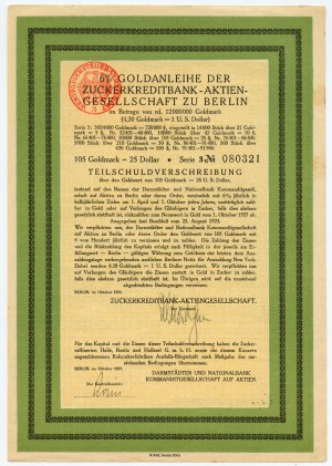 Berlino - 105 marchi d'oro 1923