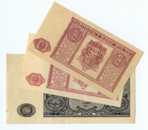 1-5 złotych 1946 - zestaw 3 sztuk